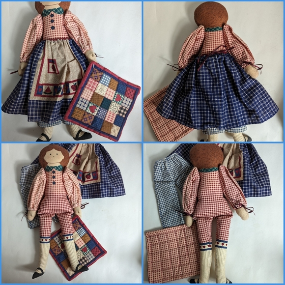 Rustic Rag quilt doll, 15.5" NEW - Picture 2 of 8